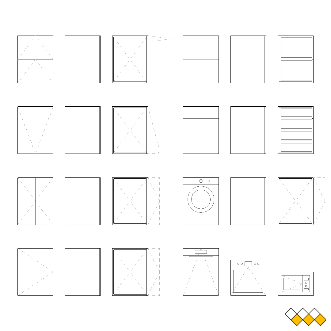 DWG Kitchen Cabinet Elevation block