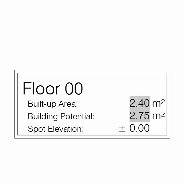 Etiqueta - Superficie Construida