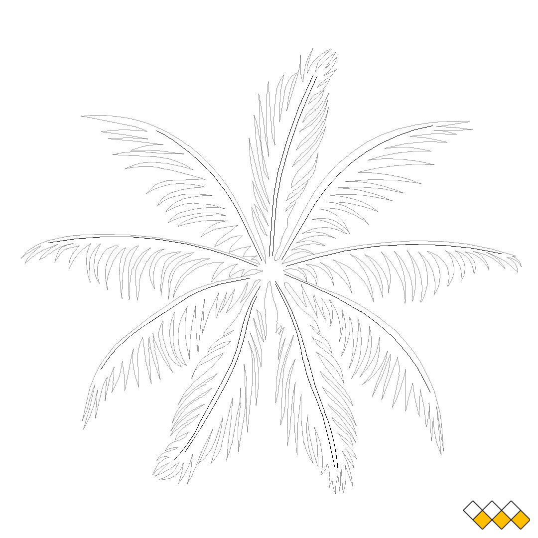 Palm Tree CAD