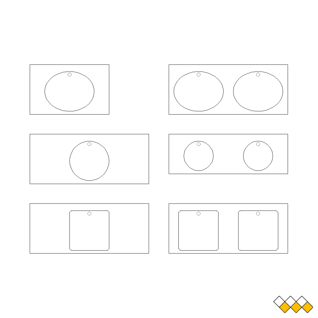 DWG Sink with countertop block