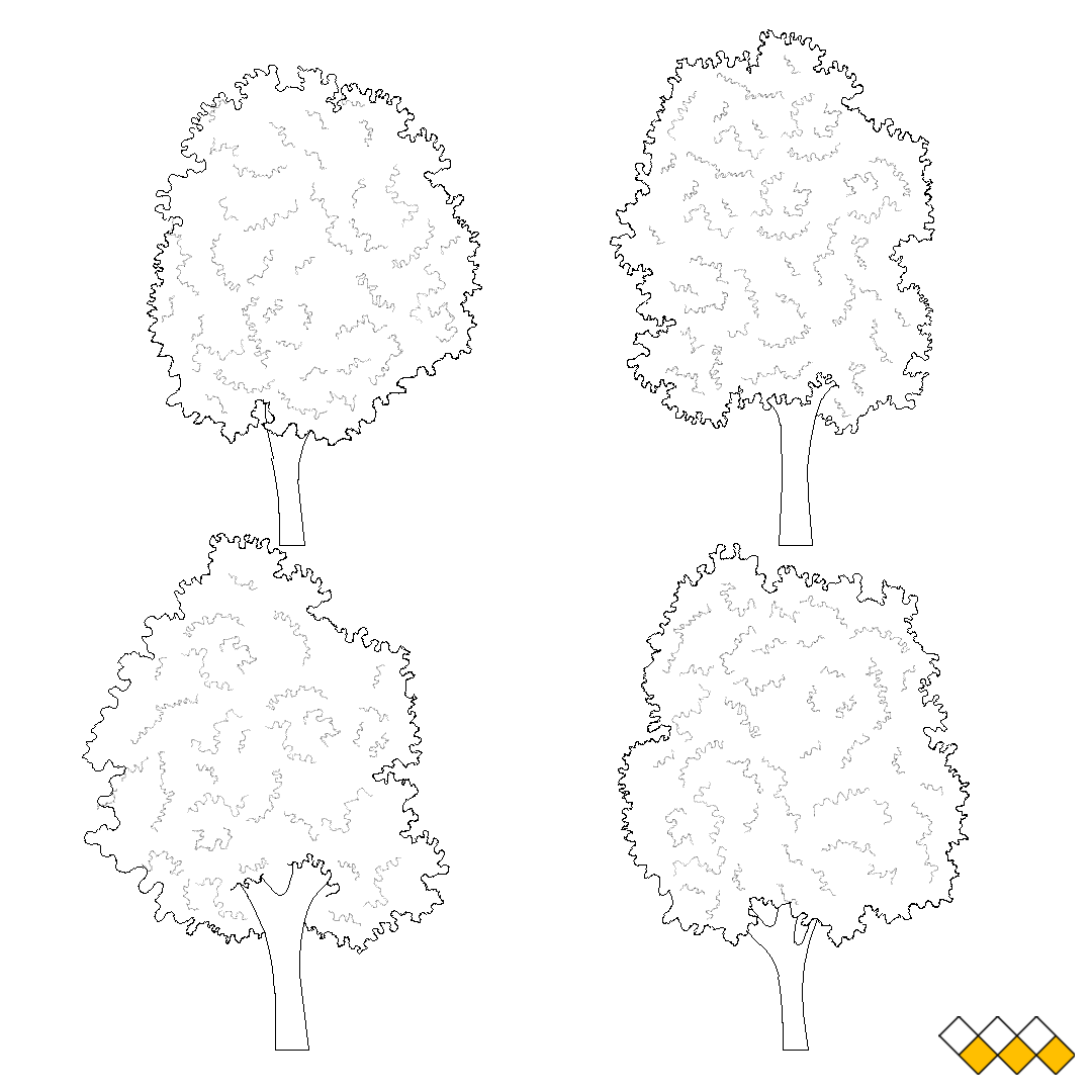 DWG Tree elevation block