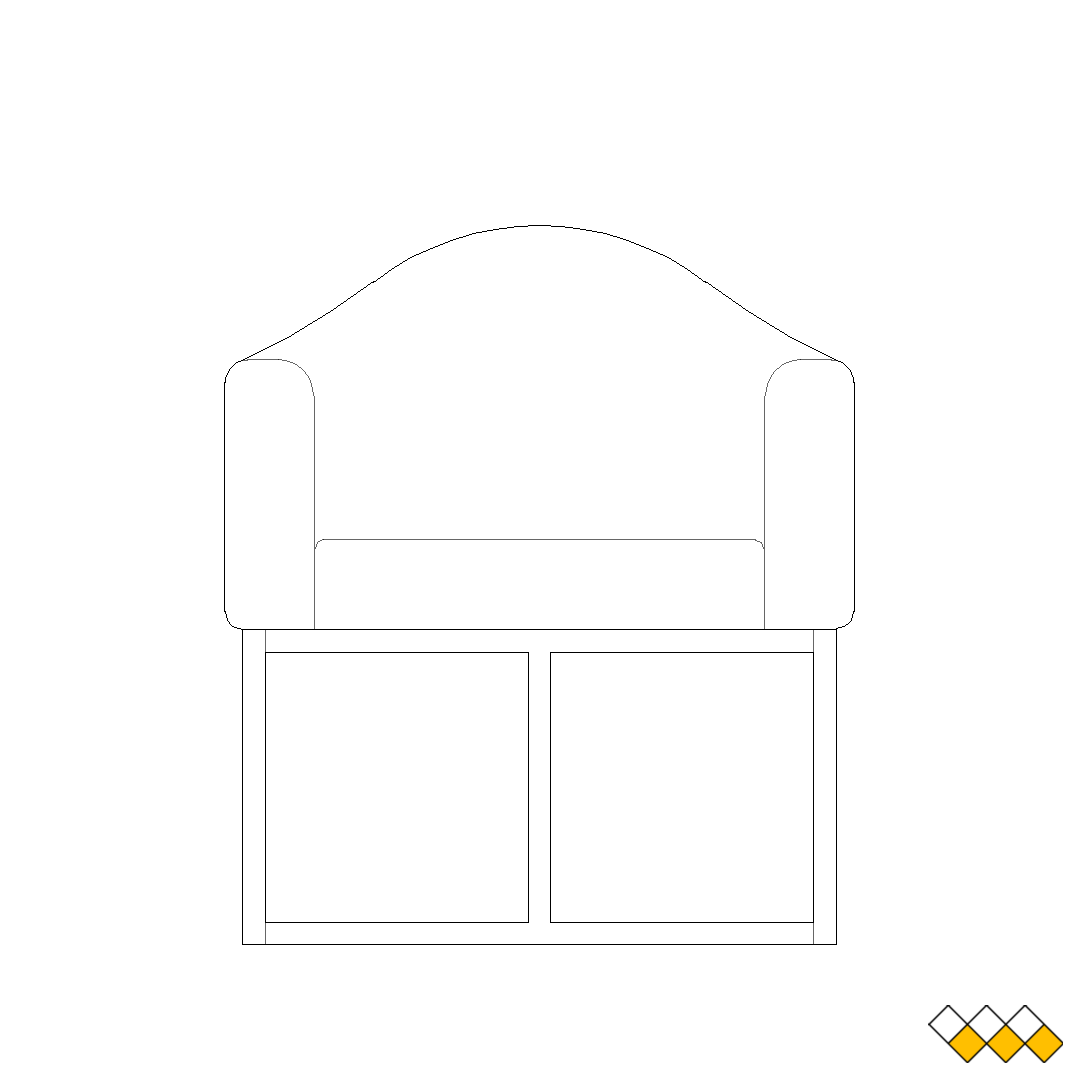 Armchair CAD elevation