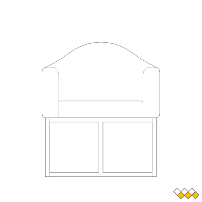 Armchair CAD elevation