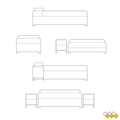 DWG Bed elevation block