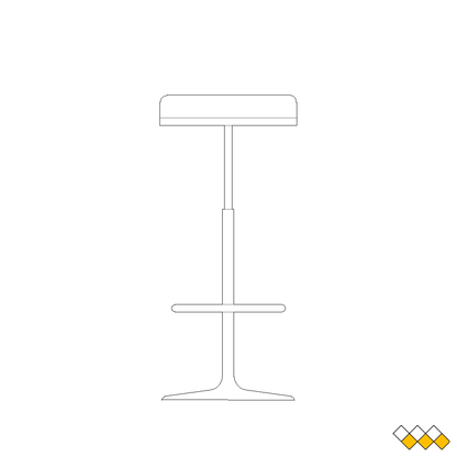 Counter Stool elevation CAD