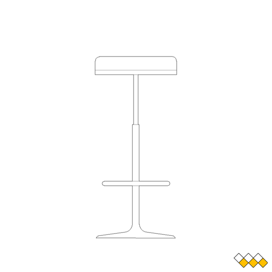 Counter Stool elevation CAD