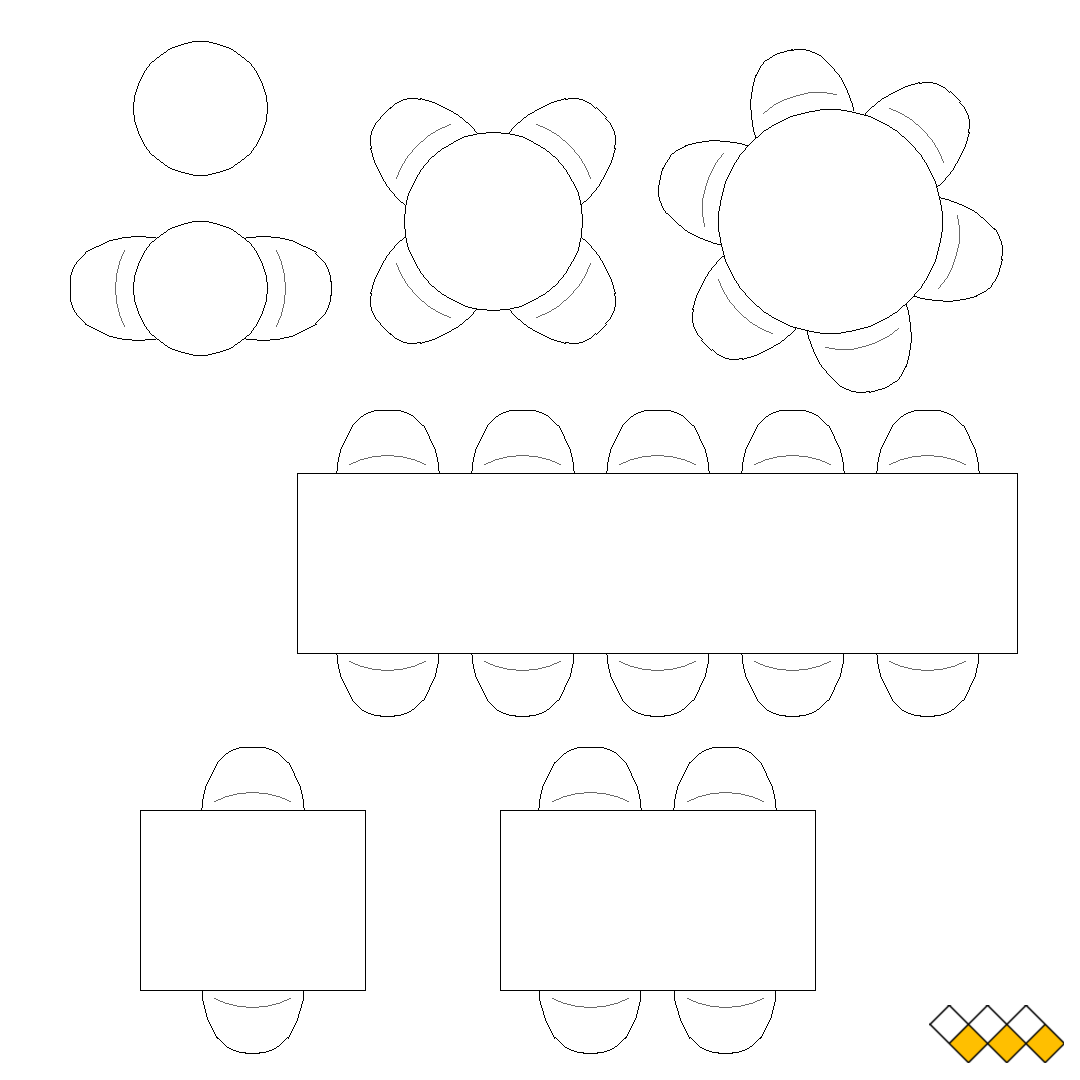 DWG Dining Table block