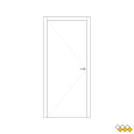 Flush Fitting Door elevation CAD