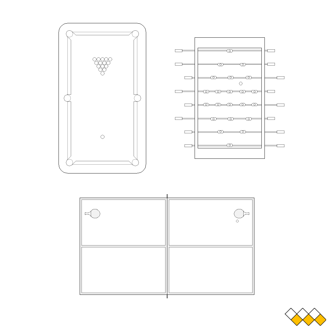 DWG Game Table block