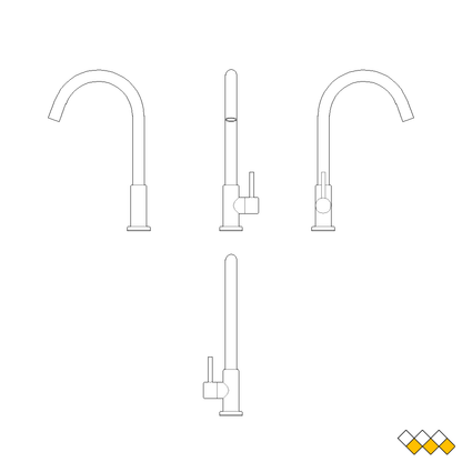 DWG Kitchen Faucet Elevation block