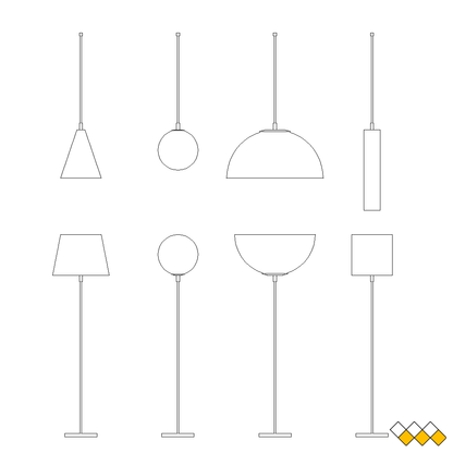 DWG Lamp elevation block