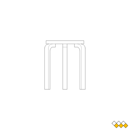 Low Stool elevation CAD