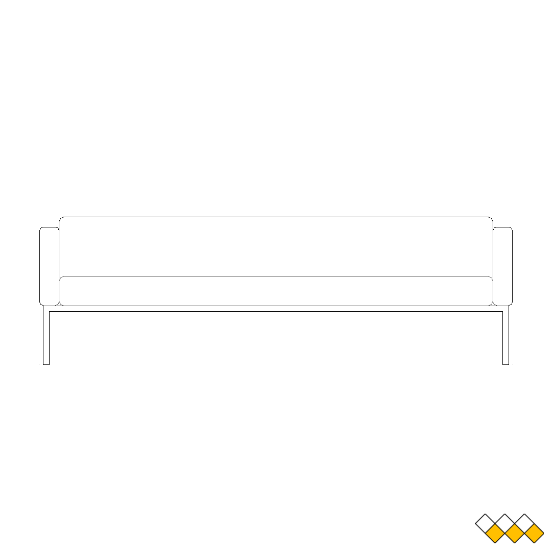 Sofa elevation CAD